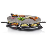 Princess Stone & Raclette Set 40x30 - 8 Pans (Zwart)