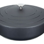 braadpan 4 liter 28 cm aluminium/RVS zwart